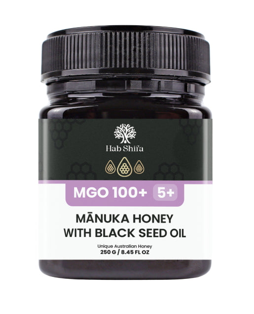 Hab Shifa Manuka Honey (MGO100+) with Black Seed Oil 250g